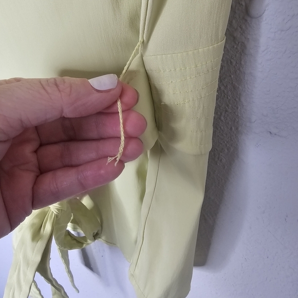 Cotton‎ Works Womens Stretchy Slimming V Neck Waist Tie Sleeveless Size L Large - Picture 9 of 11